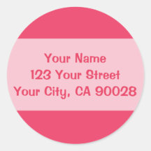 pink simple round sticker