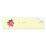 Pink Single Stargazer Lily bumper stickers