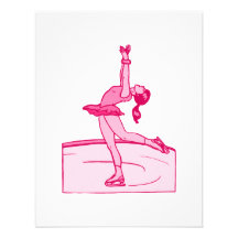 Pink Skater Spin Personalized Announcements