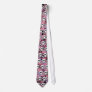 Pink Skull and Crossbones with Hearts and Bow Custom Tie