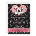 Pink Skull Birthday Invitations