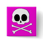 Pink Skull Button