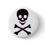 Pink Skull Button
