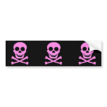 Pink Skull & Crossbones Bumpersticker