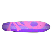 Pink Skull & Crossbones Skateboard