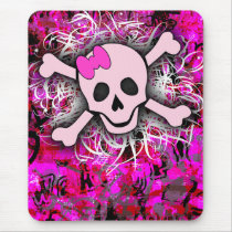 Pink Skull Mousepad