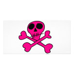 pink skull photo cards