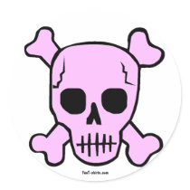 Pink Skull stickers