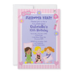 Pink Slumber Party Fun Birthday Invitation
