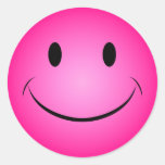 Pink Smiley Face Sticker