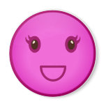 pink smiley magnets