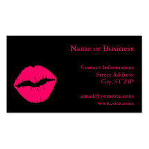 Pink Smooch Business Cards