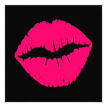 Pink Smooch Custom Invite
