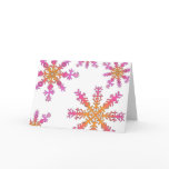 pink snow greeting card