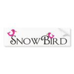 Pink Snowbird bumper stickers