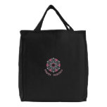 Pink Snowflake Customisable Holiday Tote Bag embroidered bags