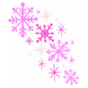 Pink Snowflakes Christmas Winter T-Shirt