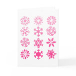 Pink Snowflakes - Greeting Card