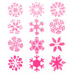 Pink Snowflakes - Women's Short Sleeve Tee (black) t-shirts