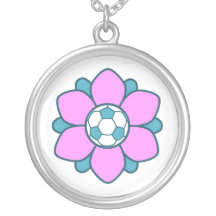Pink Soccer Girl Pendant