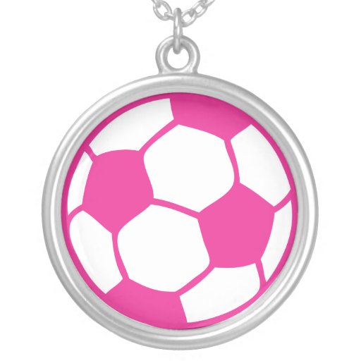 Pink Soccer Necklace