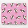 Pink Sock Monkey Flower Girl Mousepad