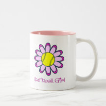 Pink Softball Girl Mugs