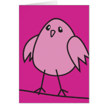 pink sparrow card