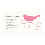 Pink Sparrow with Ribbon Business Card Templates