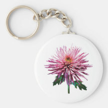 Pink Spider Mum Key Chain