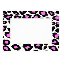 Pink Spotted Leopard Print Invitations