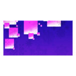 Pink squares and creative art work photo card