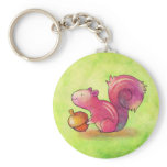 Pink Squirrel Keychain