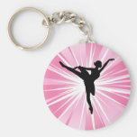 Pink Star Ballerina Key Chains