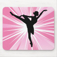 Pink Star Ballerina Mousepads