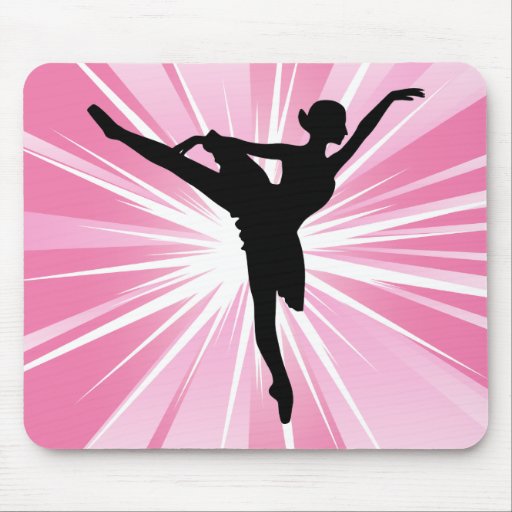 Pink Star Ballerina Mousepads