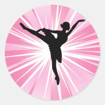 Pink Star Ballerina Stickers