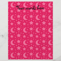 Pink stars and moons pattern flyers