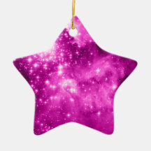 Pink Stars Christmas Ornament