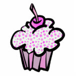 pink stars cupcake photo sculptures