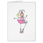 Pink Stick Ballerina Four Card