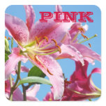 PINK stickers Pink Lily Flowers Pink Awareness