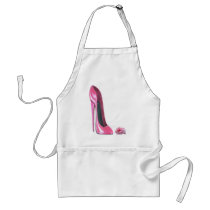 Pink Stiletto Shoe and Rose Apron