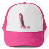 Pink Stiletto Shoe and Rose Hats