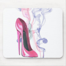 Pink Stiletto Shoe Mouse Mat