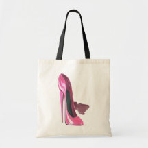 Pink Stiletto Shoes Art Bag