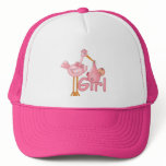 Pink Stork Baby Girl hats