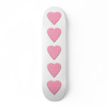 Pink Strawberry Heart. Custom skateboards