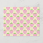 Pink Strawberry Pattern. Custom Flyer