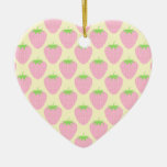 Pink Strawberry Pattern. ornaments